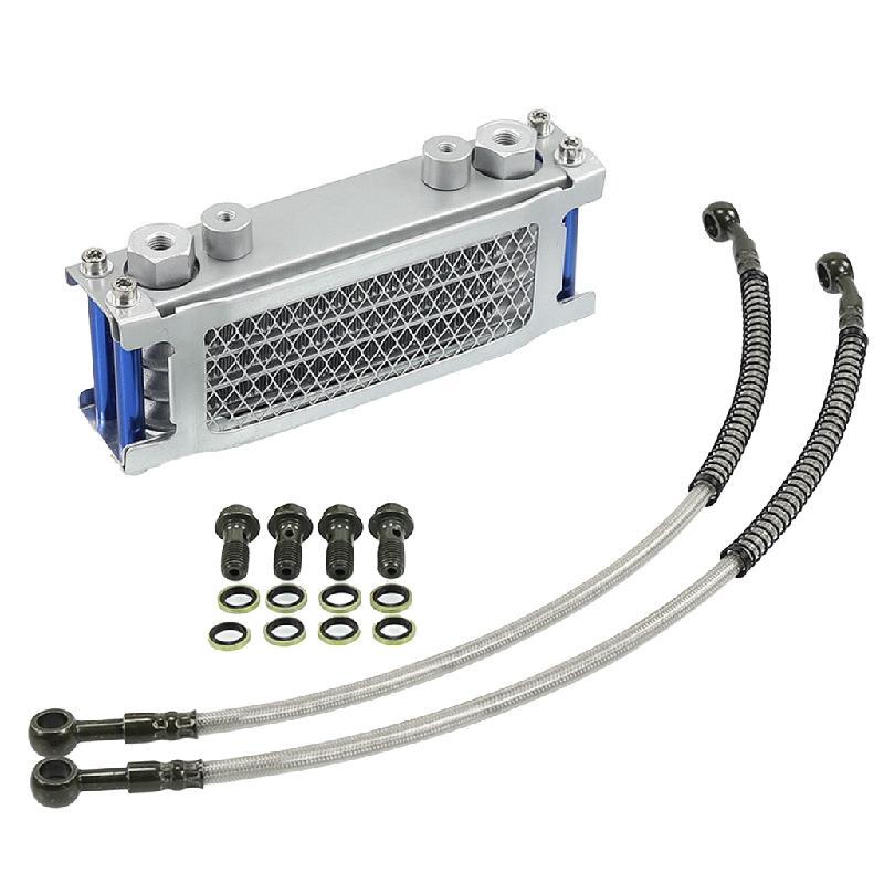 Oil Cooler Radiator for Monkey Bike 50-140cc Dirt Bike Universal Aluminium Oil Cooling Radiator System Red/Yellow/Blue